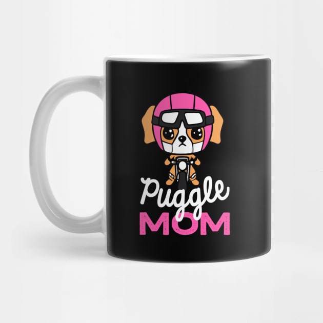 Puggle Mom Racing Funny Dog Owner Retro Dog Mother by BetterManufaktur